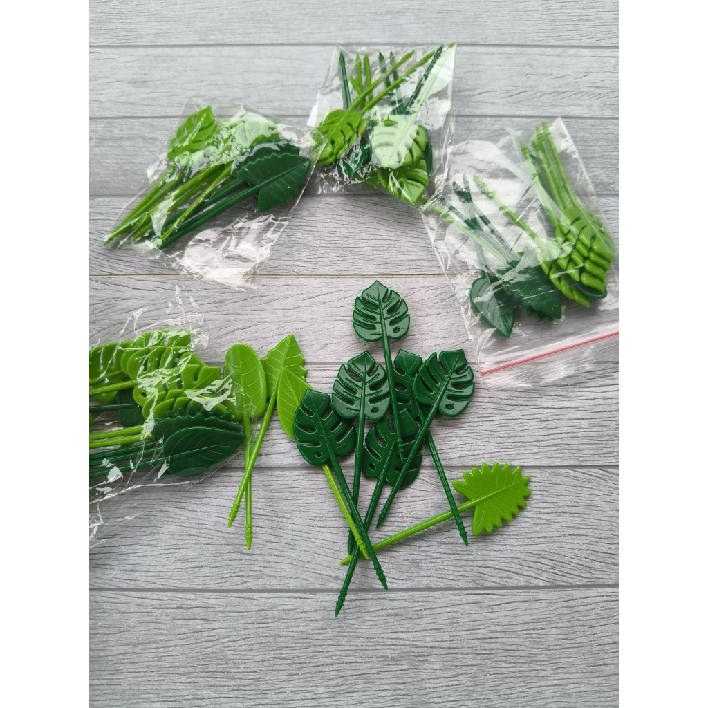 Tusuk Bento Foodpicks Garpu Bento Anak Garpu Kue Lucu Daun Monstera