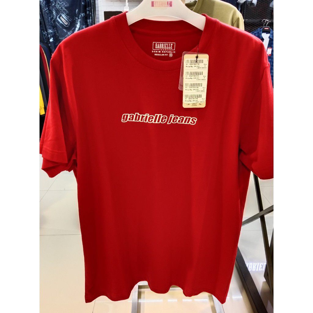 Kaos oblong pria lengan pendek Gabrielle jeans original mens 2244316900162 T-shirt kaos oblong santa