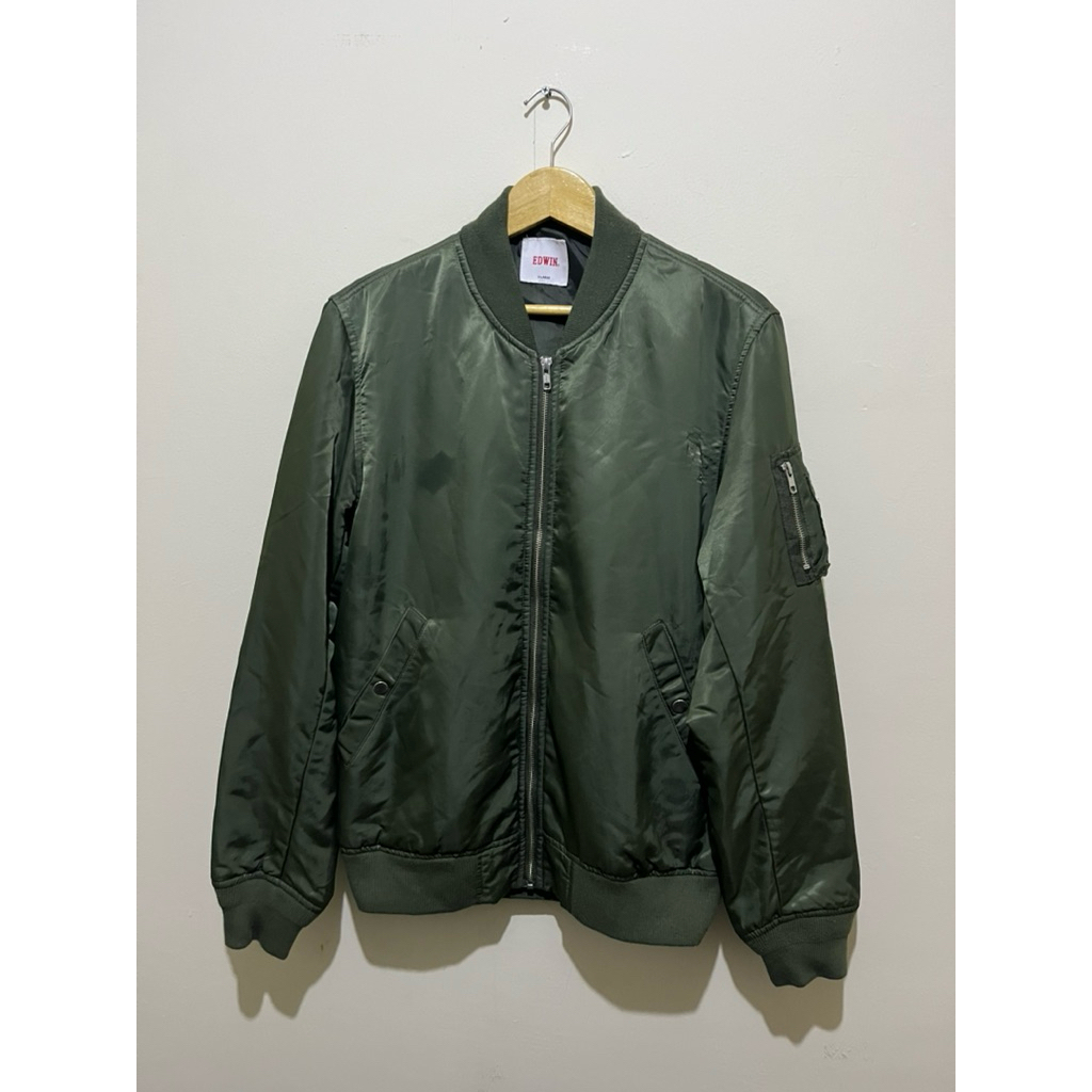 Bomber jacket edwin jeans army size XL used