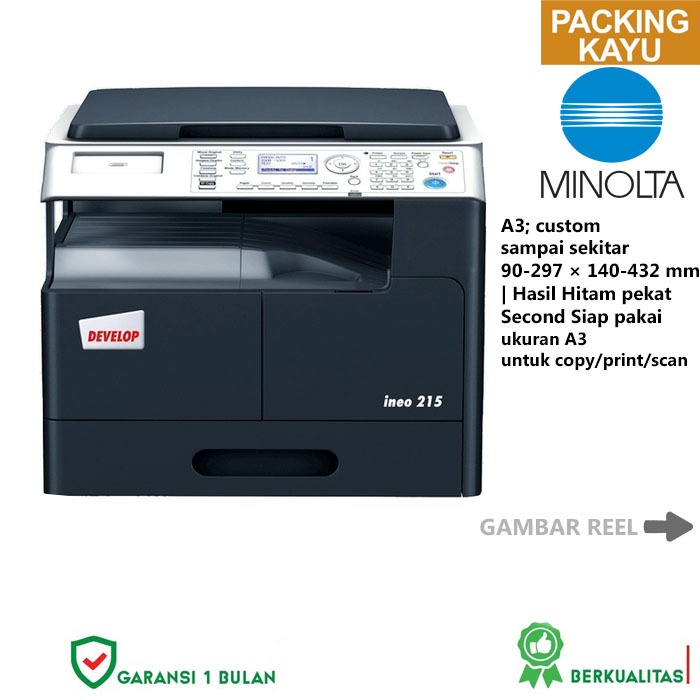 Konica Minolta Develop ineo 215 - printer A3 - Printer terbaik - printer termurah - printer duplex -