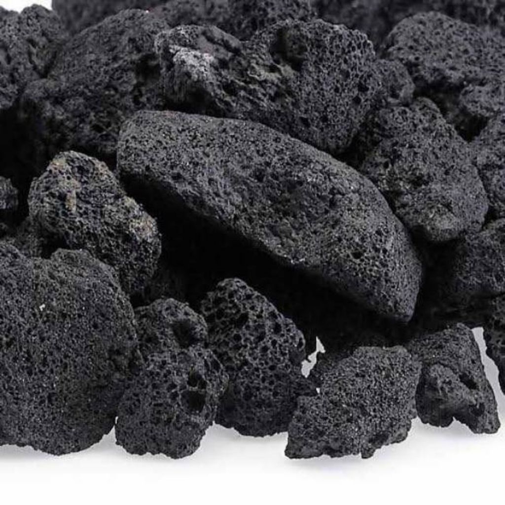 batu aquascape lava rock hitam per kilo