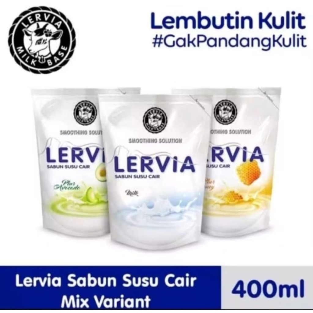 sabun lervia cair /lervia 400ml/refil sabun lervia