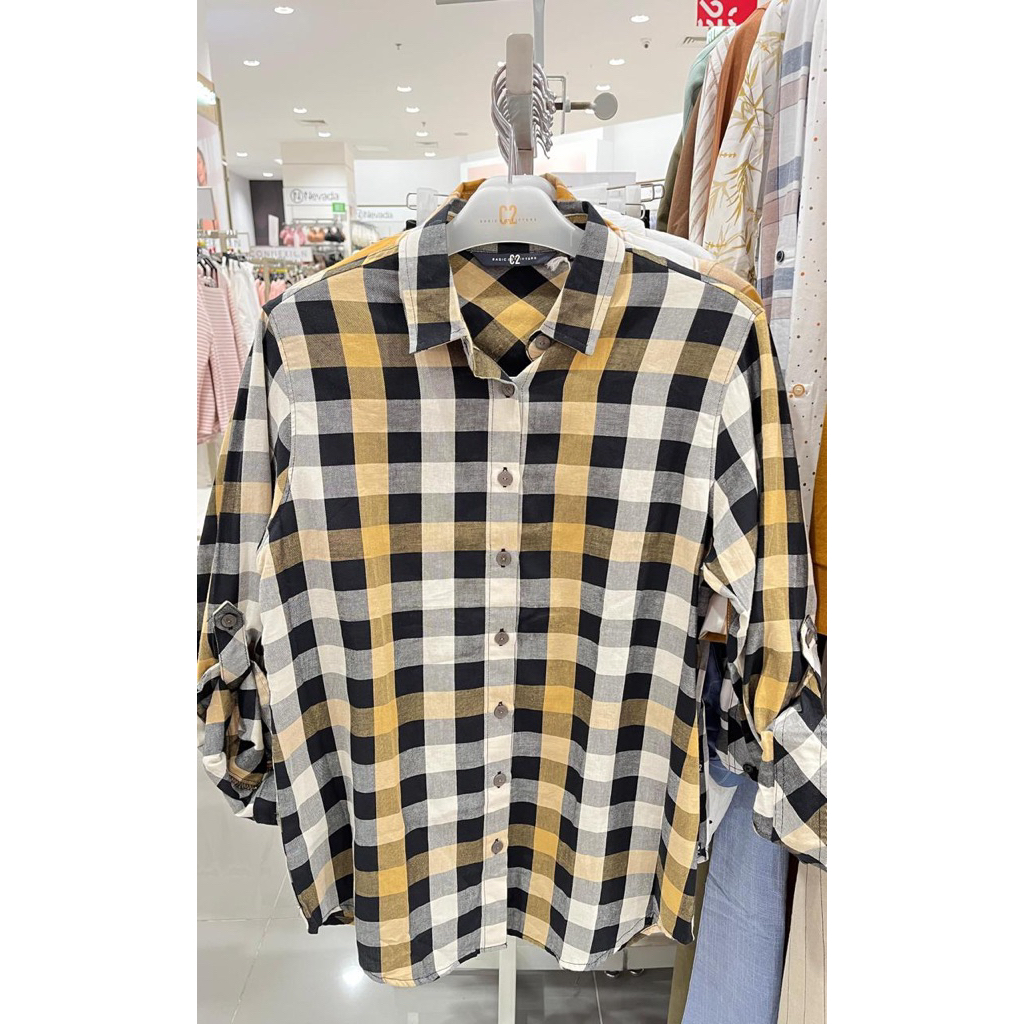 C2 Havezi Yellow Kemeja Casual Wanita