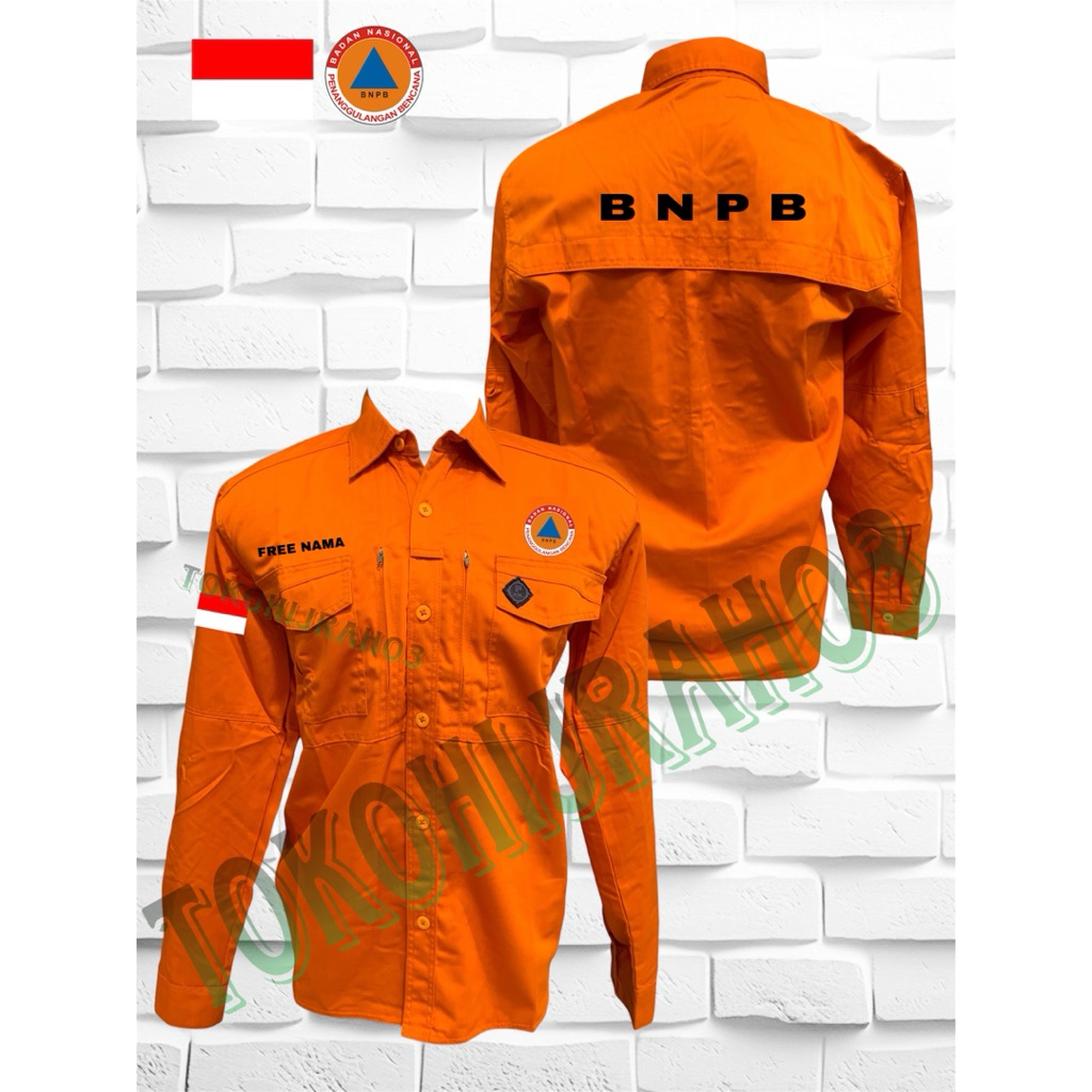 SERAGAM TACTIKAL BNPB BADAN NASIONAL PENANGGULANGAN BENCANA KEMEJA BNPB BPBD BAJU BNPB BADAN NASIONA