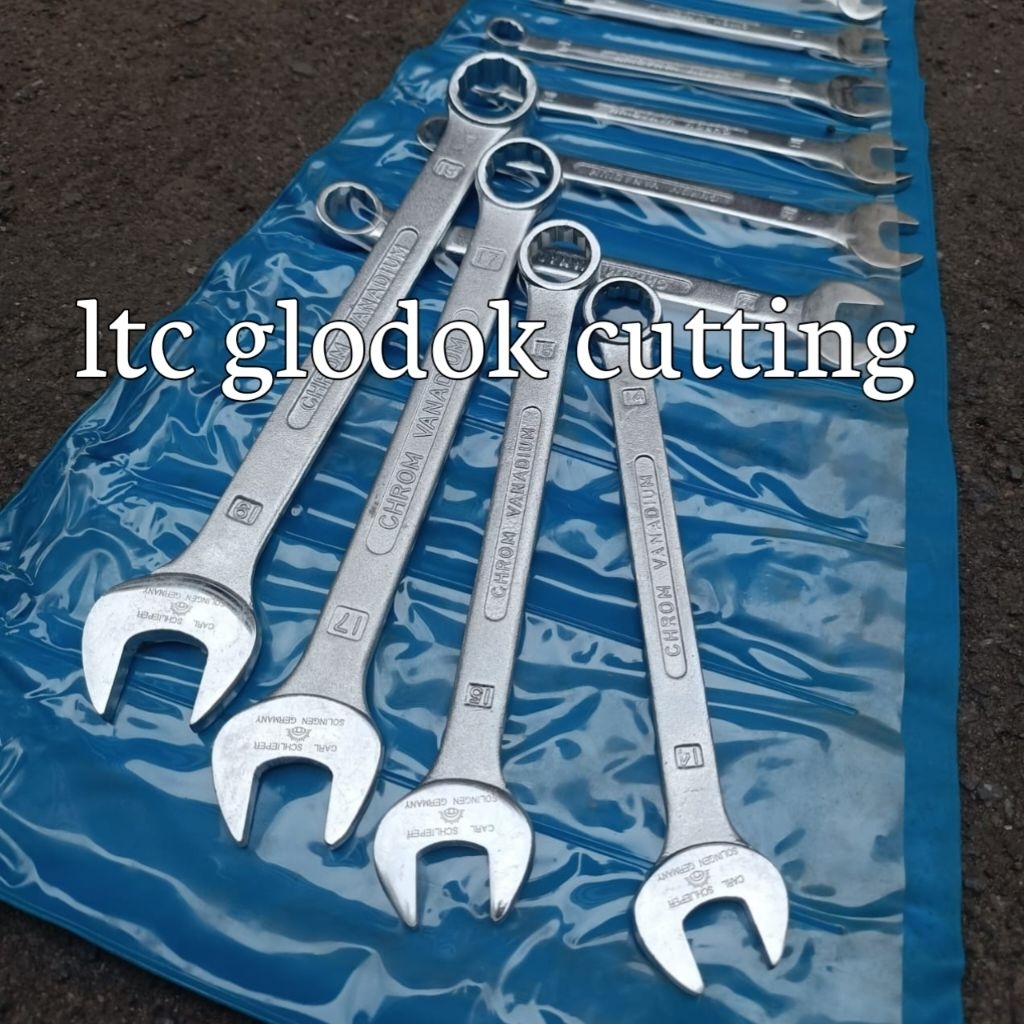 tjap mata germany kunci ring pas set 11 pcs 7-19mm/kunci ring pas kombinasi tjap mata asli