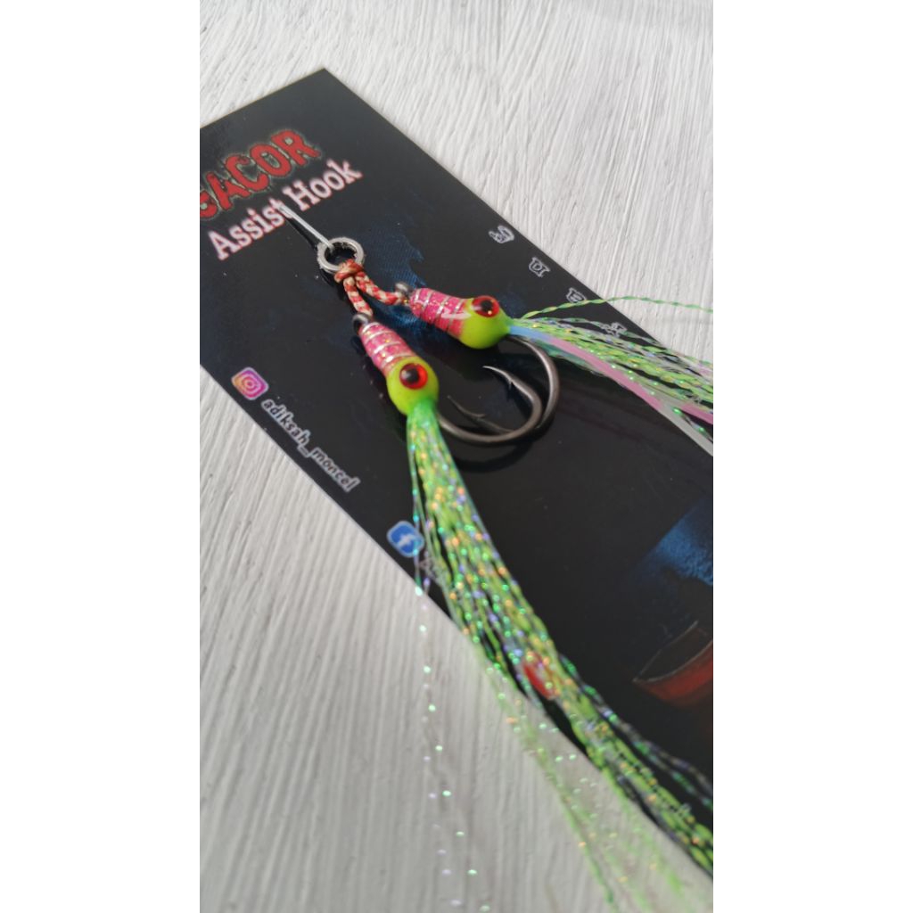 Assist Hook GACOR No.8 Handmade – Kail Pancing Jigging Micro Jig 7–15gr High Carbon Steel Anti Karat