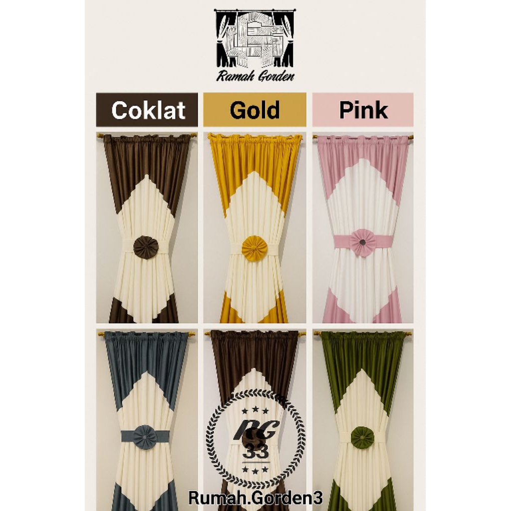 Gorden Kupu Kupu Mewah Kombinasi Gorden jendela Minimalis