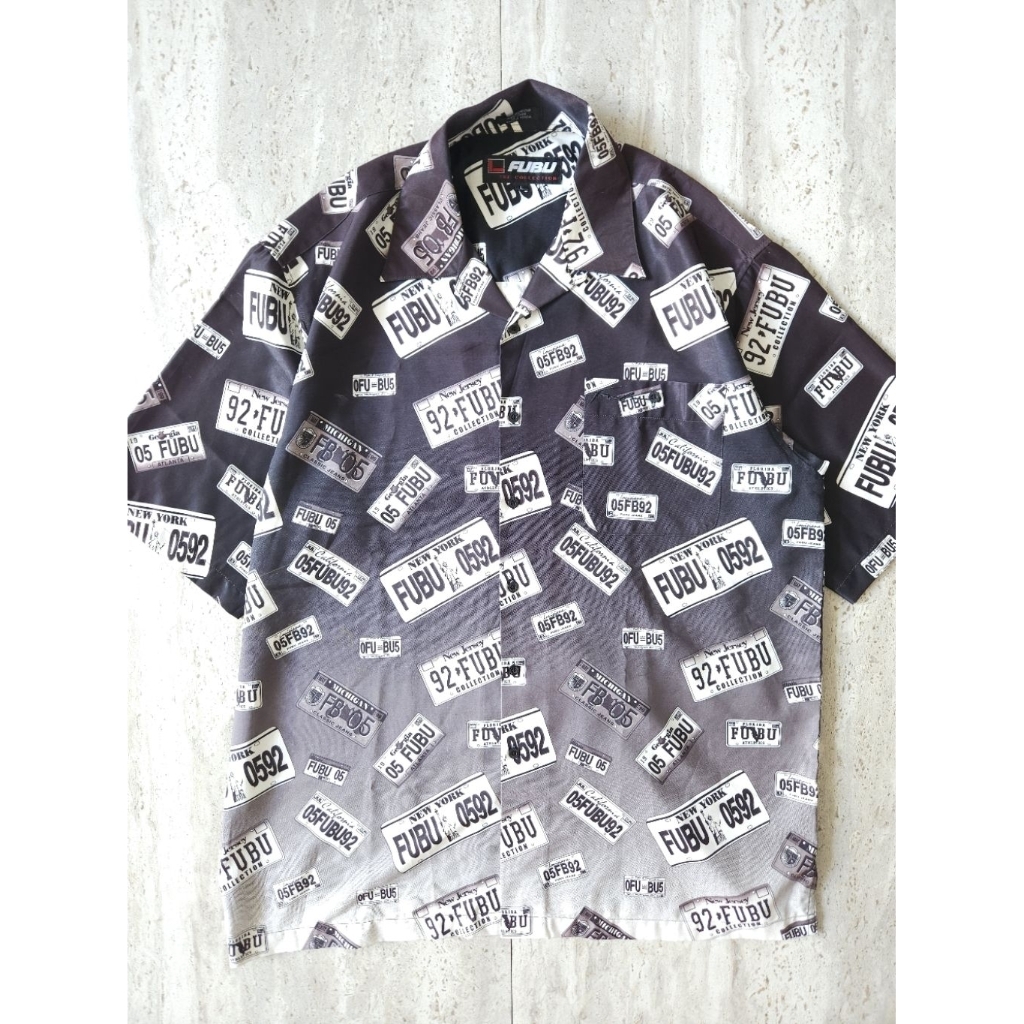 Vintage Fubu License Plate All  Over Print