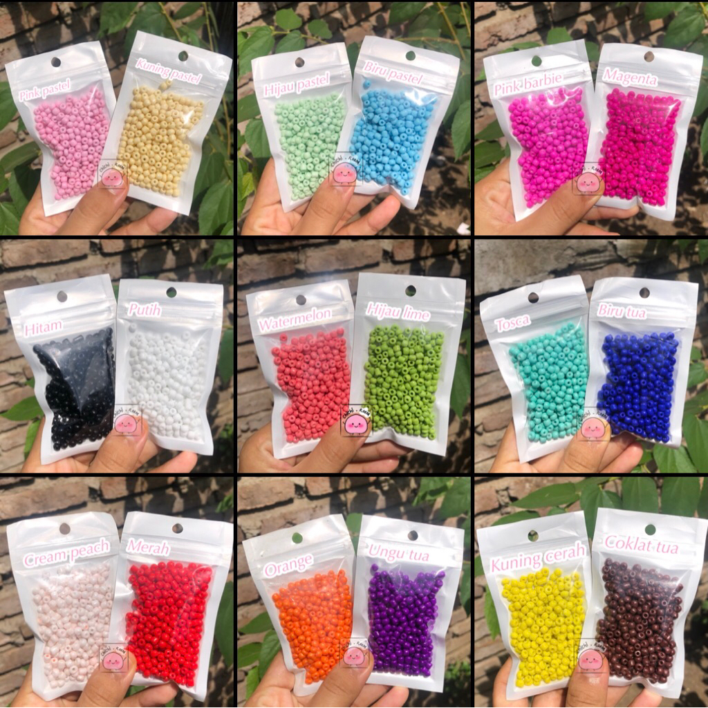 Manik pasir doff glossy ukuran 6/0 (4mm) | manik pasir doff | manikpasir | manik payet