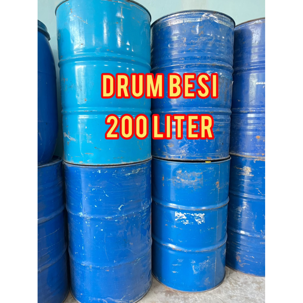 Drum besi 200 liter muat banyak/ tong besi bahan tebal
