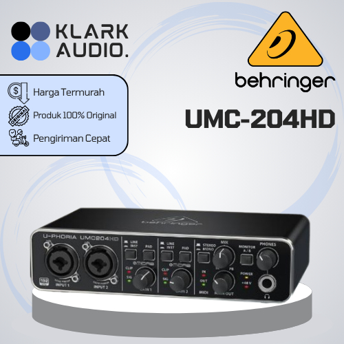 Behringer UMC204HD / UMC-204HD / UMC 204 HD / Soundcard ORIGINAL