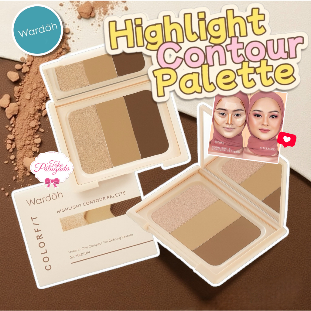 [BISA COD] Wardah Colorfit Highlight Contour Palette - Wardah Contour Palette - Wardah Face Palette