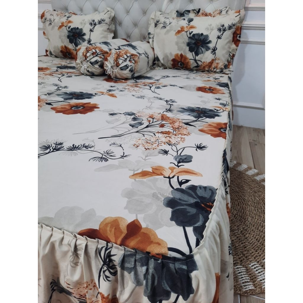 Sprei Rumbai Ukuran 180x200x20 sarban jumbo katun bisa dicuci