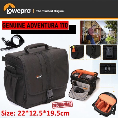 Lowepro Adventura 170 Shoulder Bag for Camera - Black Bekas Kondisi Mulus