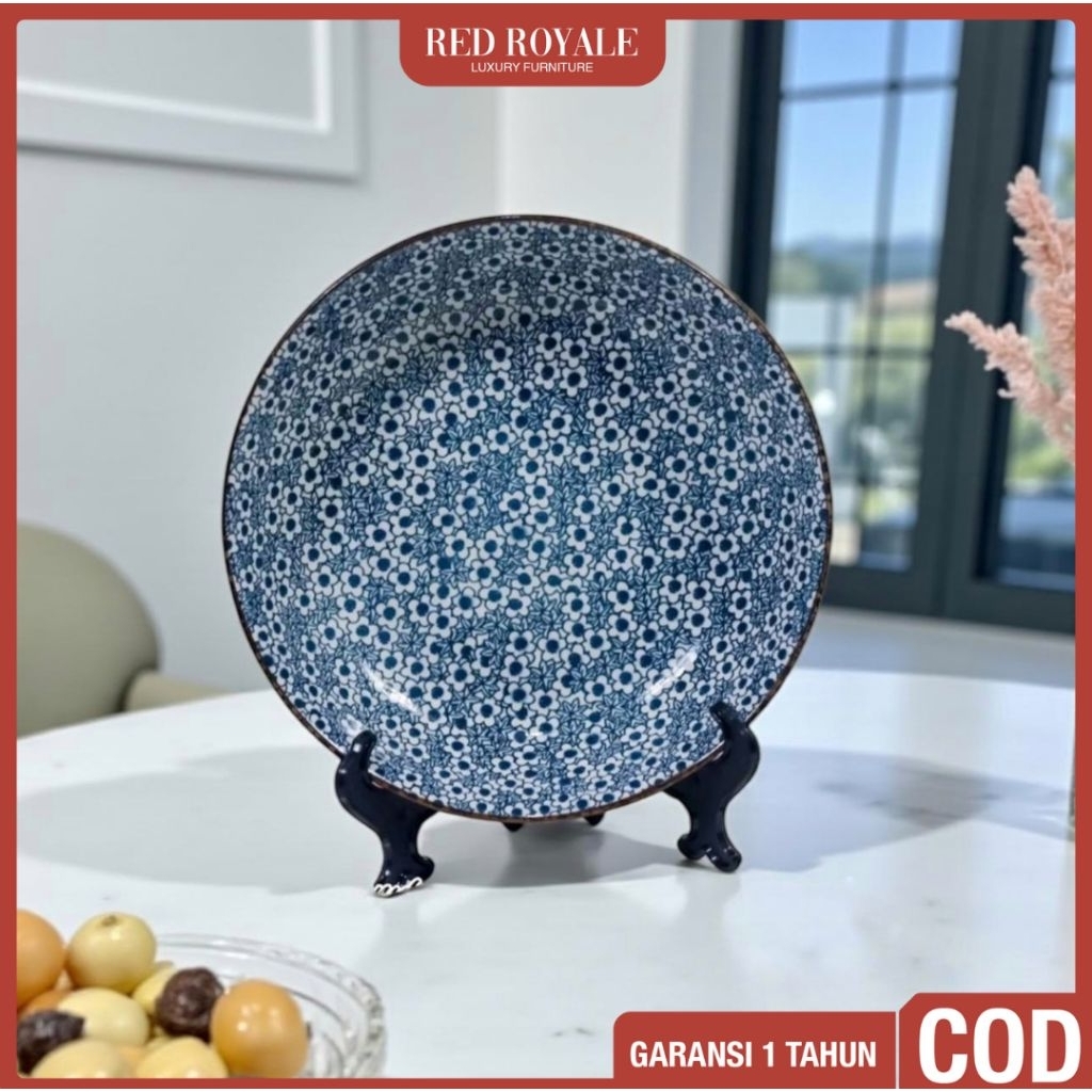 piring pajangan keramik dekorasi hiasan ruang tamu rumah