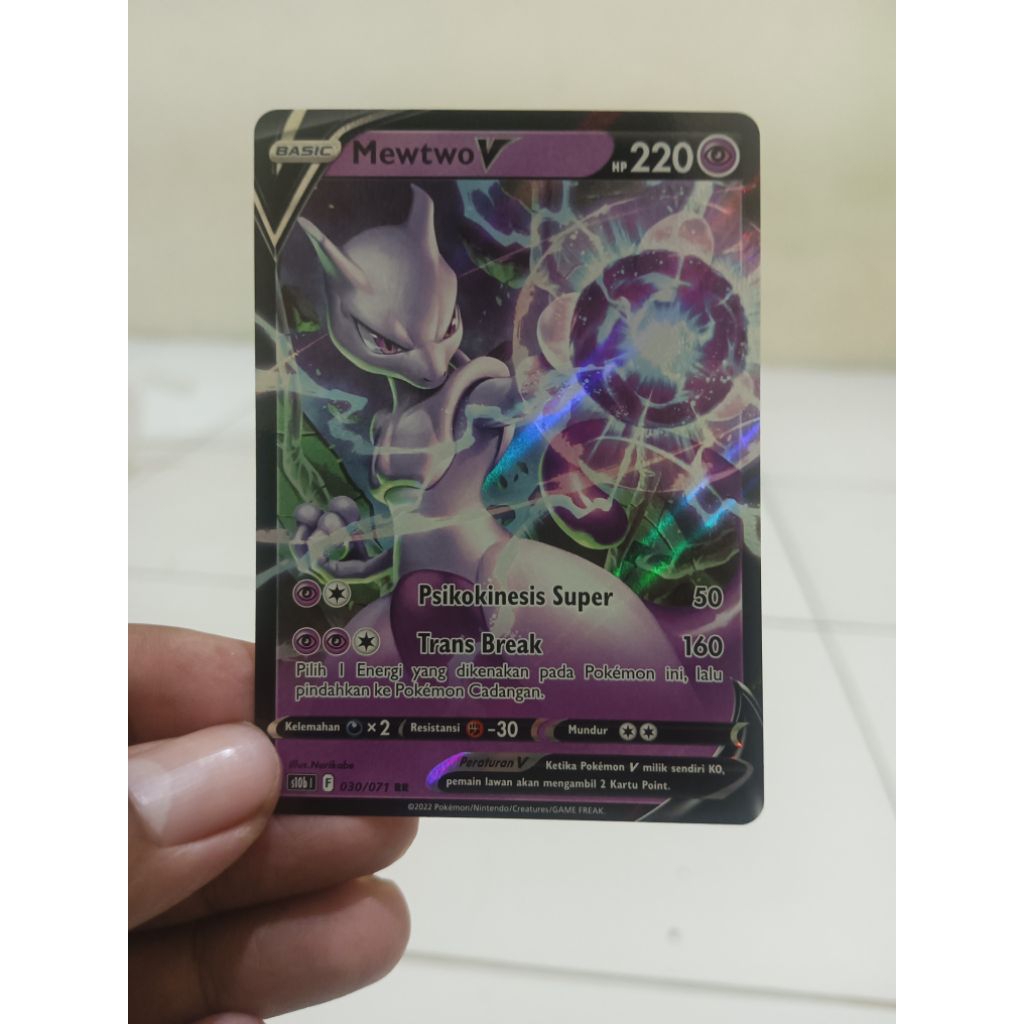pokemon card TCG holo Mewtwo V