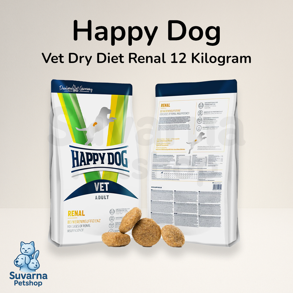 Happy Dog Vet Renal Dry Food 12kg | Makanan Anjing Happy Dog Vet Renal 12 kg Untuk Ginjal Anjing