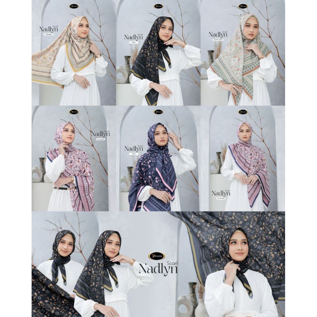 NADLYN SCARF by Yessana Hijab // Jilbab Segiempat Motif Premium