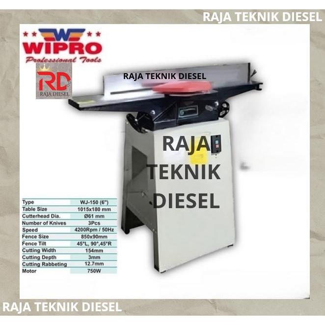 Wipro Mesin Wood Jointer 6 inch / 6" WJ-150 Original 180 mm Wood Working Jointing Chamfering Taperin