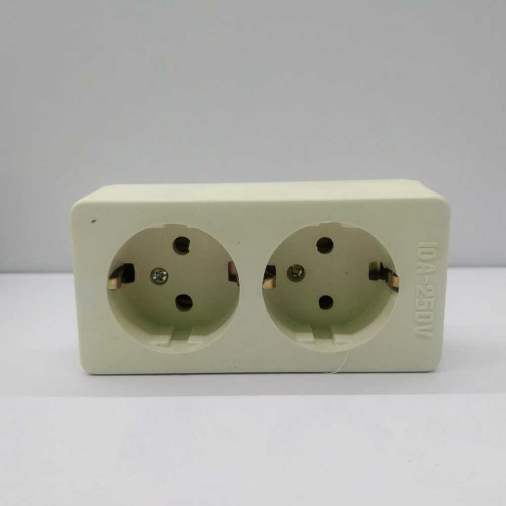 Stop Kontak Arde Dexicon 2 Lubang - Colokan Listrik Standar SNI