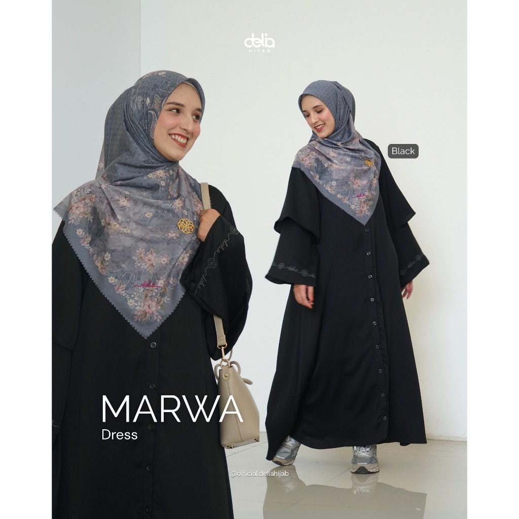 MARWA DRESS DELIA HIJAB DRESS WANITA DRESS MUSLIM