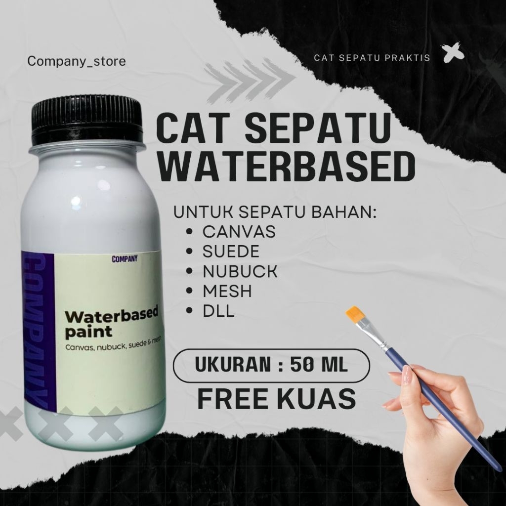 Cat Sepatu Waterbased Paint - Cat Sepatu Tas Topi Canvas Repaint
