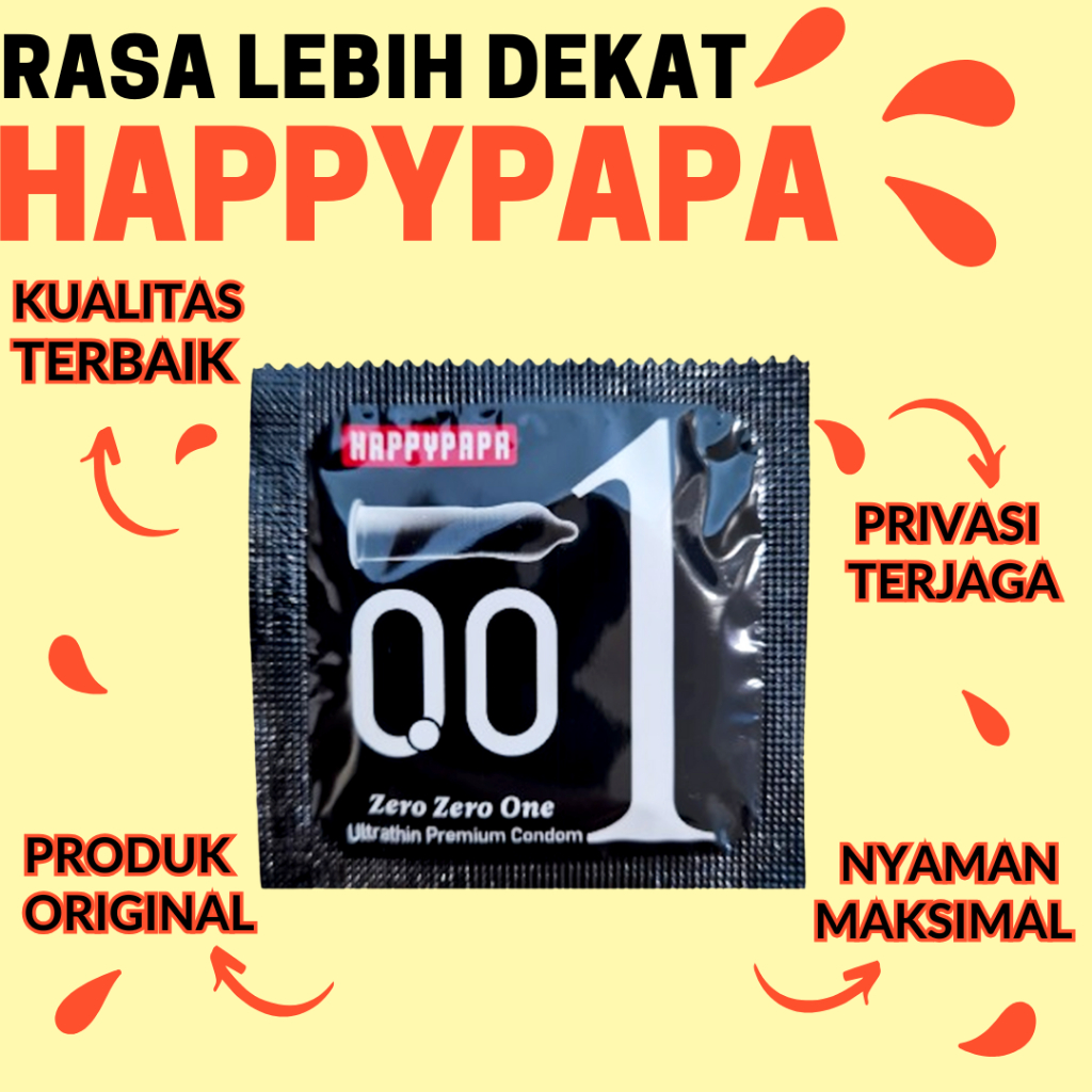 Happypapa 001 Kondom Tipis Original 1 Pcs