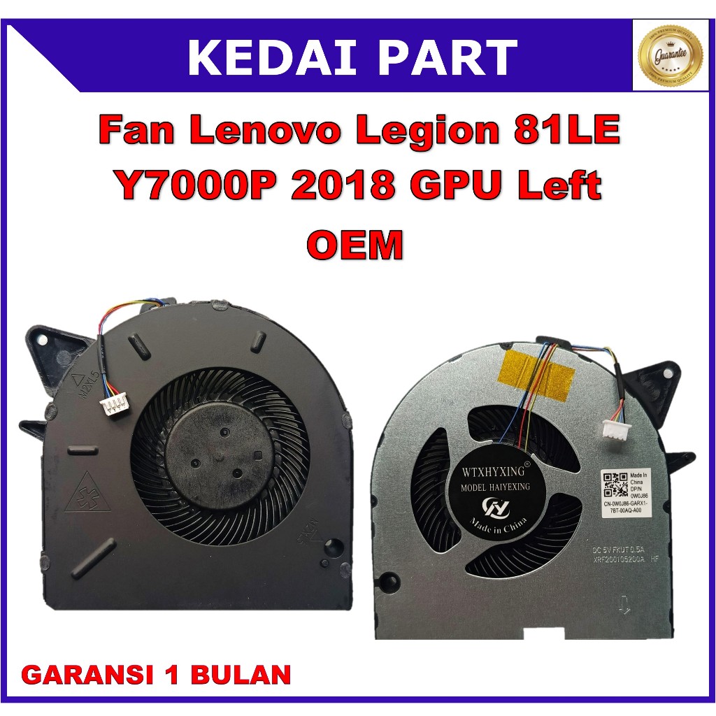 Fan Lenovo Legion 81LE Y7000P Y530P Y540P Y545 2018 GPU Left OEM