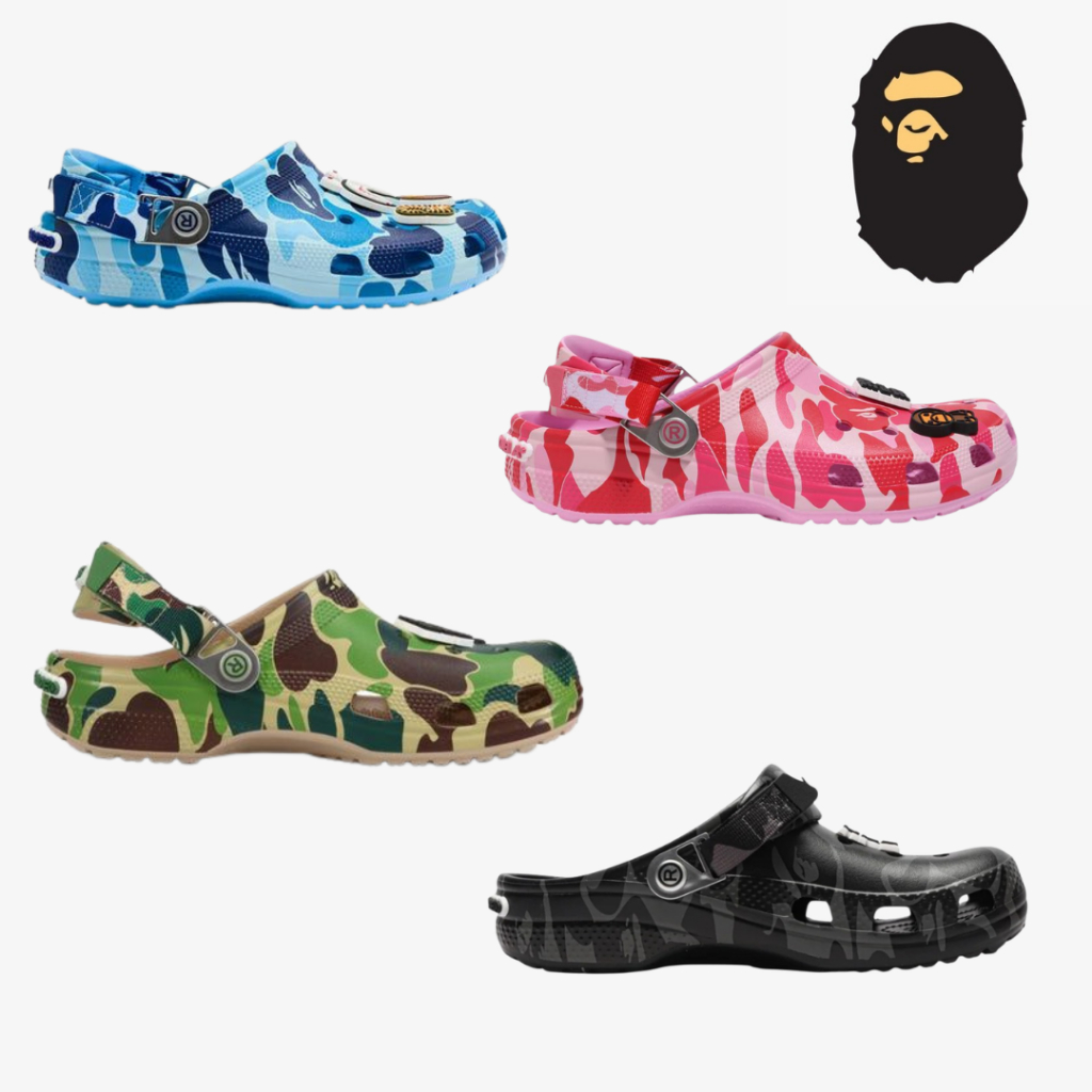 Sandal Crocs X Bape Sandal Crocs Keluaran Terbaru Sandal Slide Free Gift