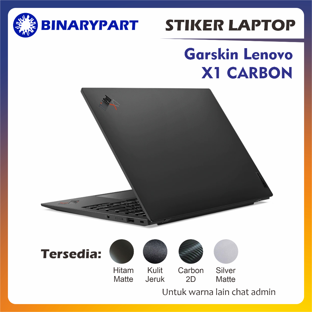 (2) Garskin - Stiker Laptop Lenovo Thinkpad Seri X1 CARBON GEN 7 / GEN 8 / GEN 9 / GEN 10 / X1 EXTRE