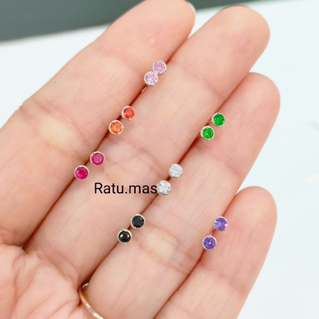ANTING TUSUK BAYI 0.25 GRAM PERAK 925 LAPIS MAS