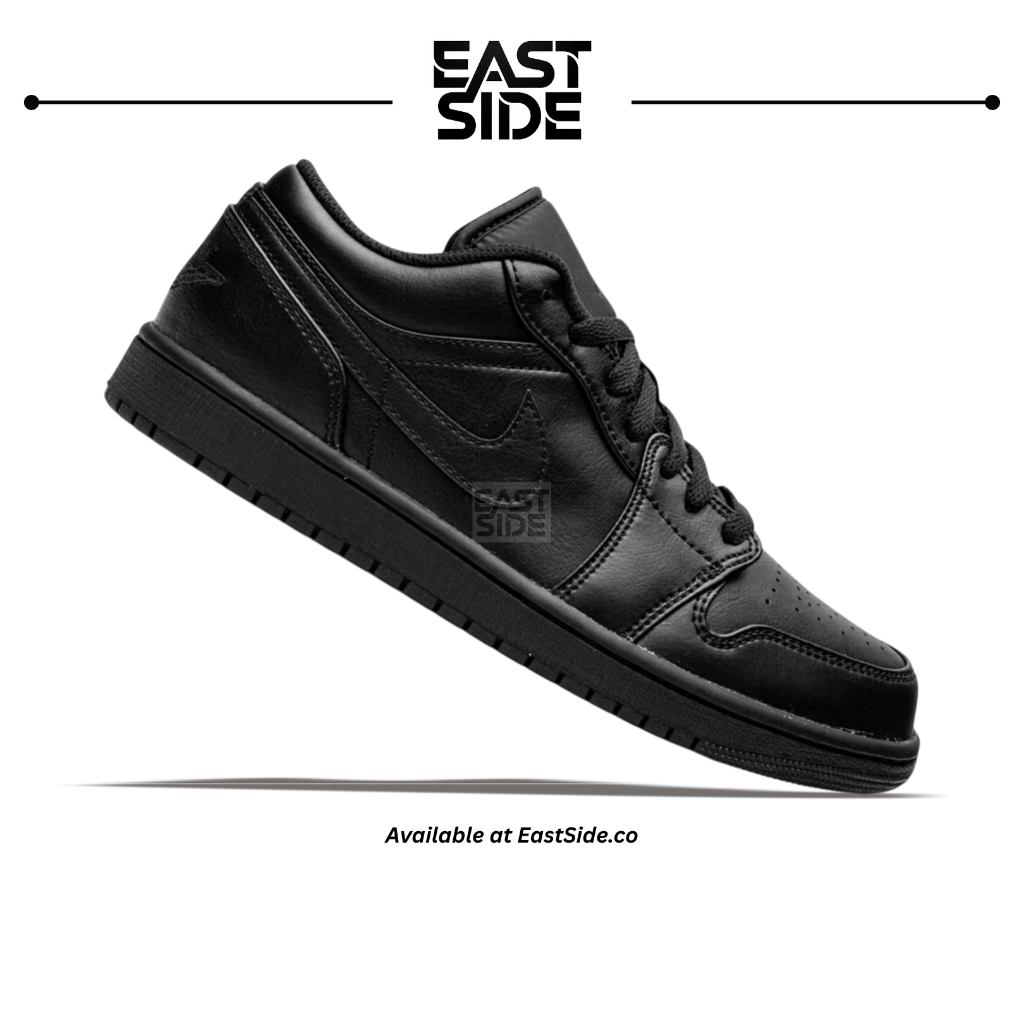 Eastside.co - Sepatu Air Jordan 1 Low Triple Black Sneakers Authentic