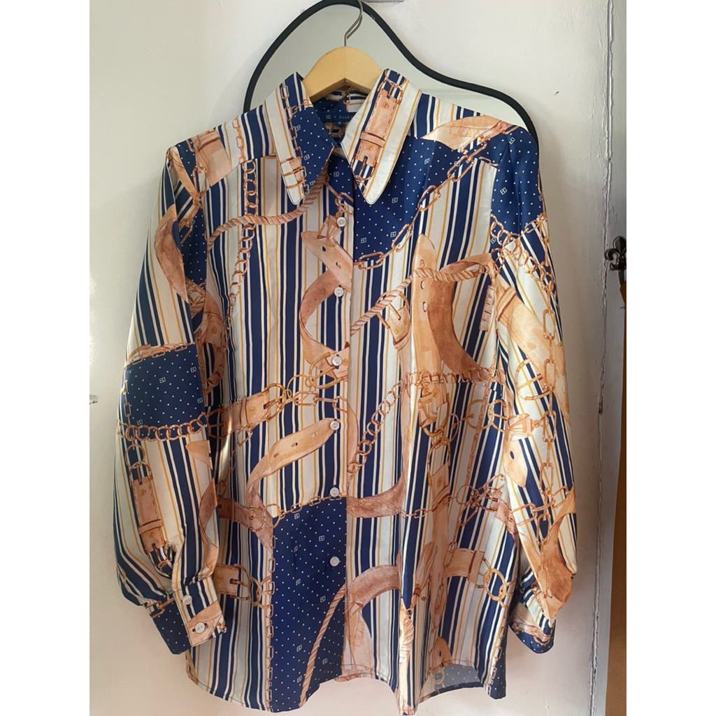 Preloved The Chain La Bella Satin Shirt S by Benang Jarum x Dsaks