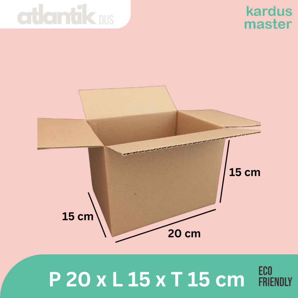 Kardus 20x15x15 cm Dus Polos - Kardus Packing Produk - Custom Logo Bandung