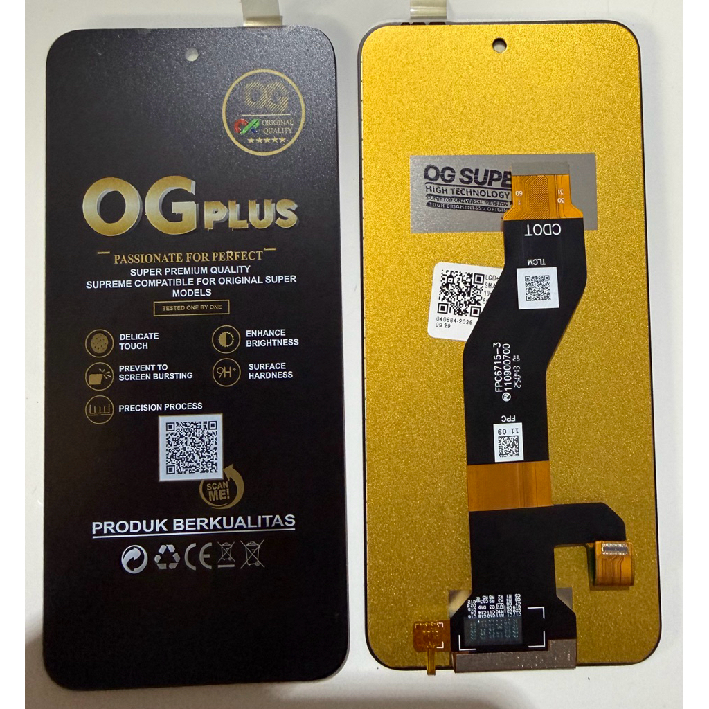 Lcd touchscreen Infinix Smart 10/6725/Smart 10 plus/NFC/X6725B/X6725C/Hot 60 5G/X6726/itel A95 5G/A6