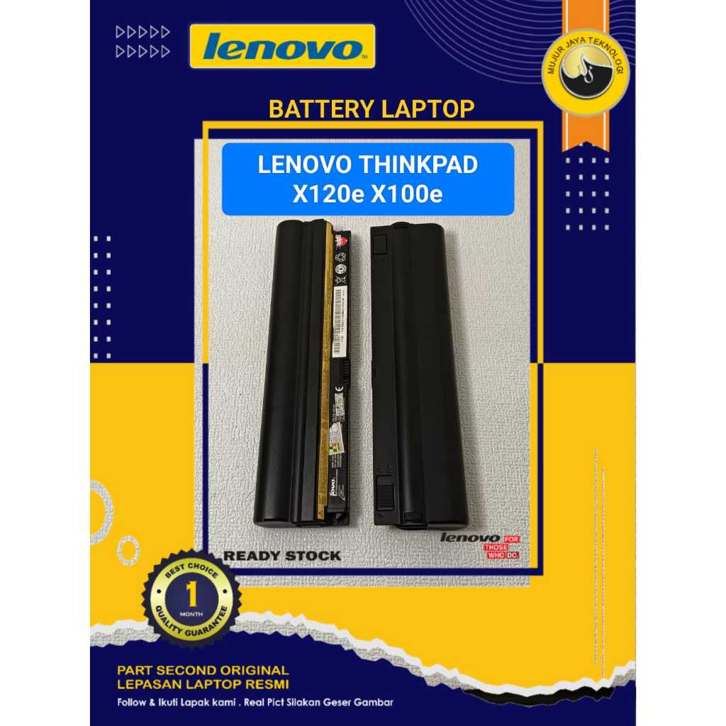 Battery Baterai Laptop Lenovo Lenovo ThinkPad X120e X100e EDGE 10 EDGE 11  Original Second Tested