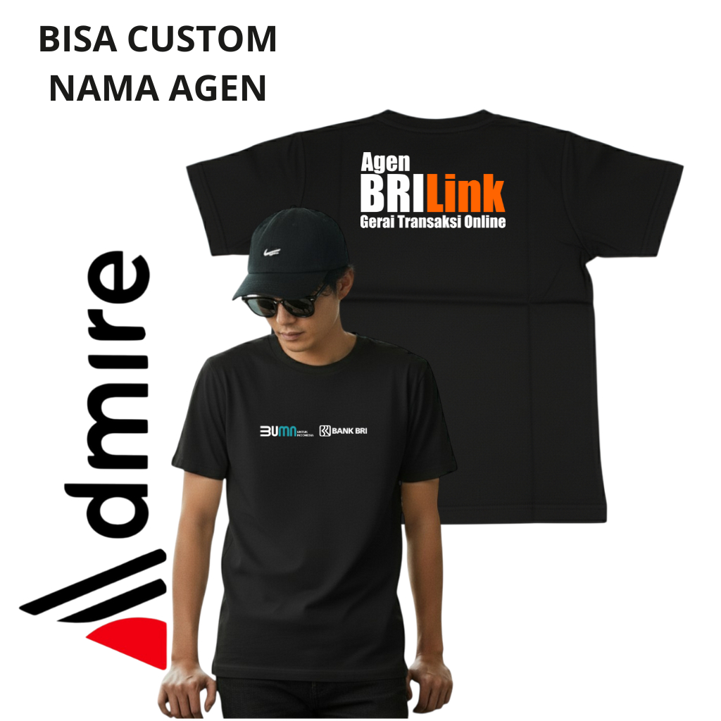 Baju Kaos AGEN BRILINK TRANSAKSI ONLINE TSHIRT Atasan Pria Wanita Bahan Cotton Combed Quality Premiu