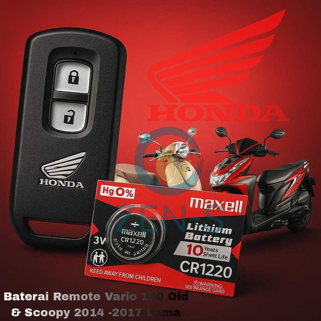 Batu Baterai Remote Motor Honda Vario 150 old Scoopy old 2014 2015 2016 Original