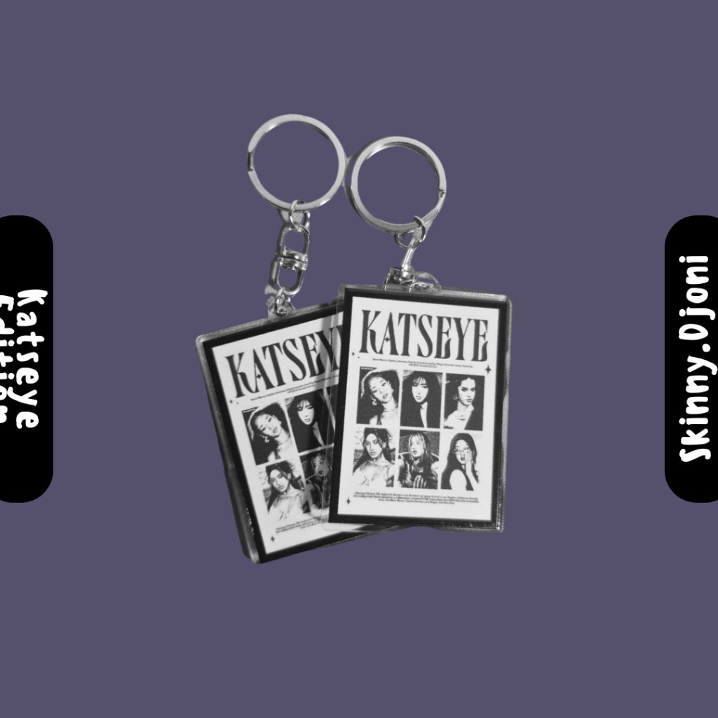 Gantungan Kunci Akrilik KATSEYE - KATSEYE Keychain - 5cm - Print Timbul - KATSEYE