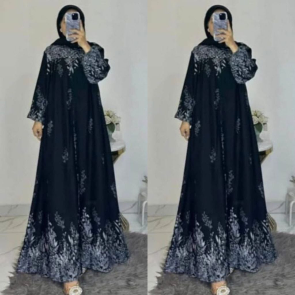 Dress Syari 2026 Remaja Import Games Bj Muslim Viral Emak2 Kekinian Gams Anggun Gamis Syari Muslimah