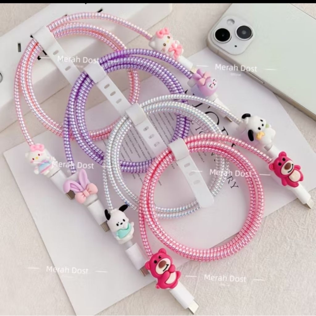 Pelindung Kabel Charger Kabel Data Kawat Kabel Data HP Untuk Iphone Samsung Xiaomi Oppo Huawei Ugree