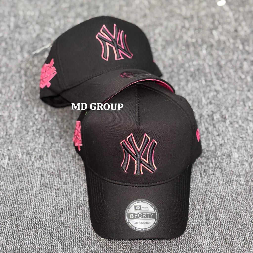 GOODFASH.ID_Topi Baseball New York Yankees Black/Pink Cap Hat Unisex High Quality