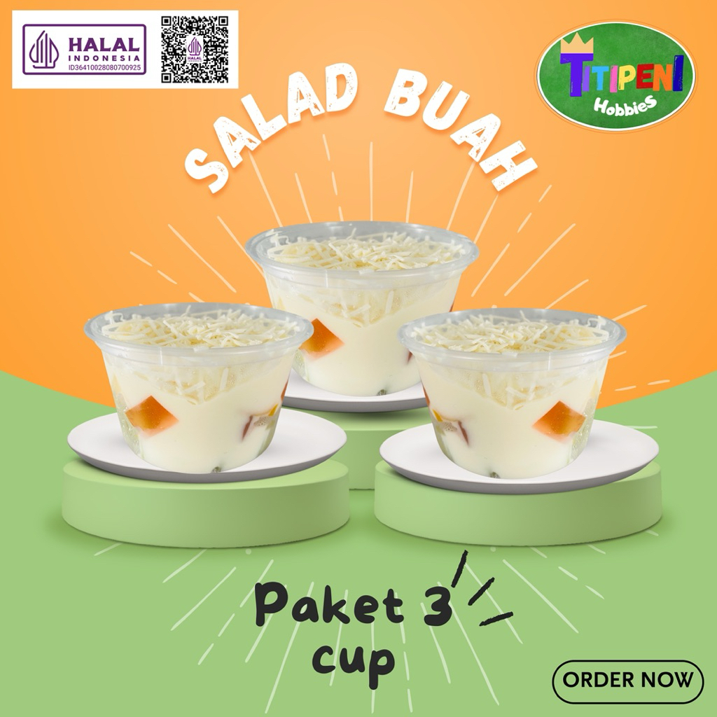 salad buah, salad buah segar, salad buah fresh, salad buah premium