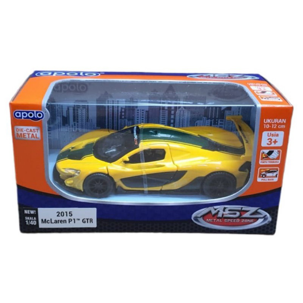 Apolo MSZ - McLaren P1 GTR Yellow Diecast