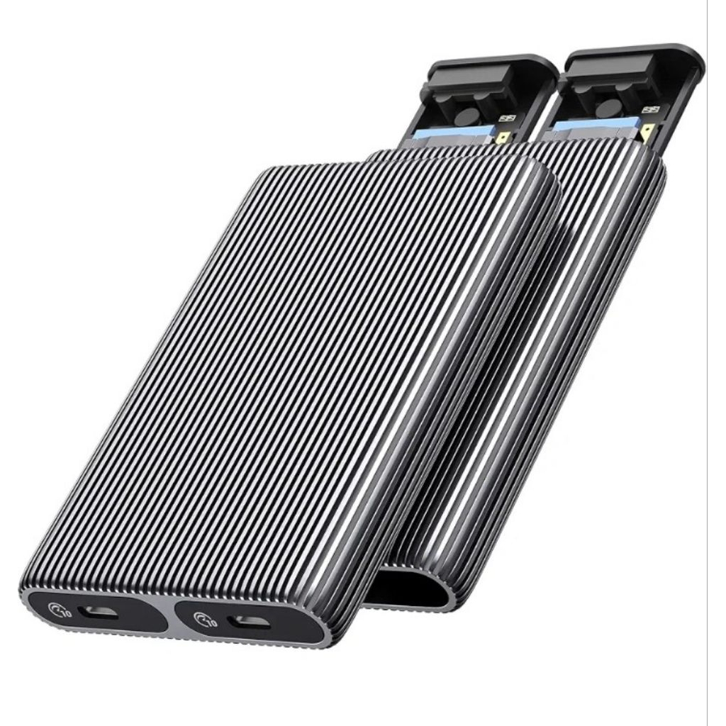 SSD Orico Dual bay enclosure with 2TB nvme 10GBps