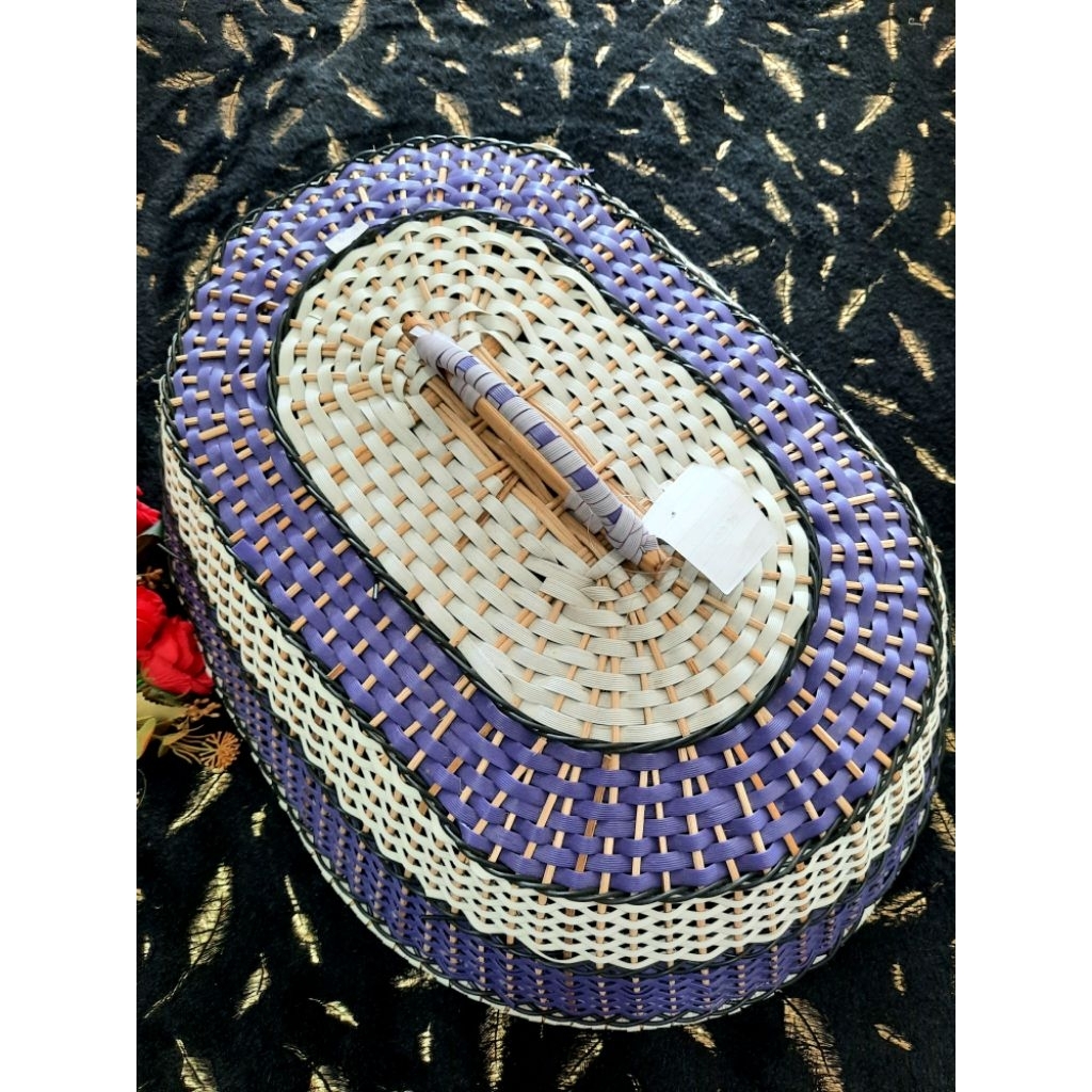 [1PCS] Tudung saji rotan / tudung saji rotan alami? tudung saji minimalis/tudung saji oval jumbo