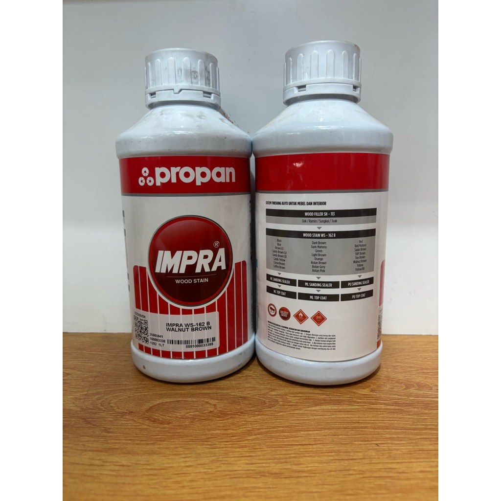 impra woodstain-ws162b-cocoa brown-1liter-cat kayu,cat transparan,interior,propan,warna,woodstain,ku