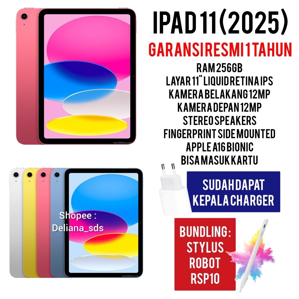 Ipad 11 256GB Cell Garansi 1 Tahun Ipad 11 2025 256GB Cell Ipad 11 Cell 256GB Ipad 11 Cell 2025 256G