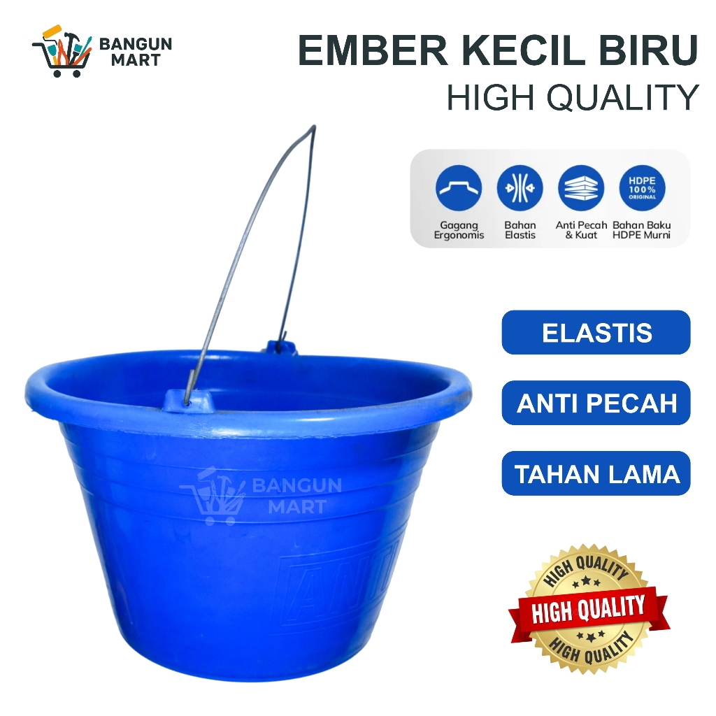 Ember Plastik WARNA KECIL BIRU TUA BIRU MUDA BIRU TOSCA Ember Cor Anti Pecah | Ember Bangunan BESAR-