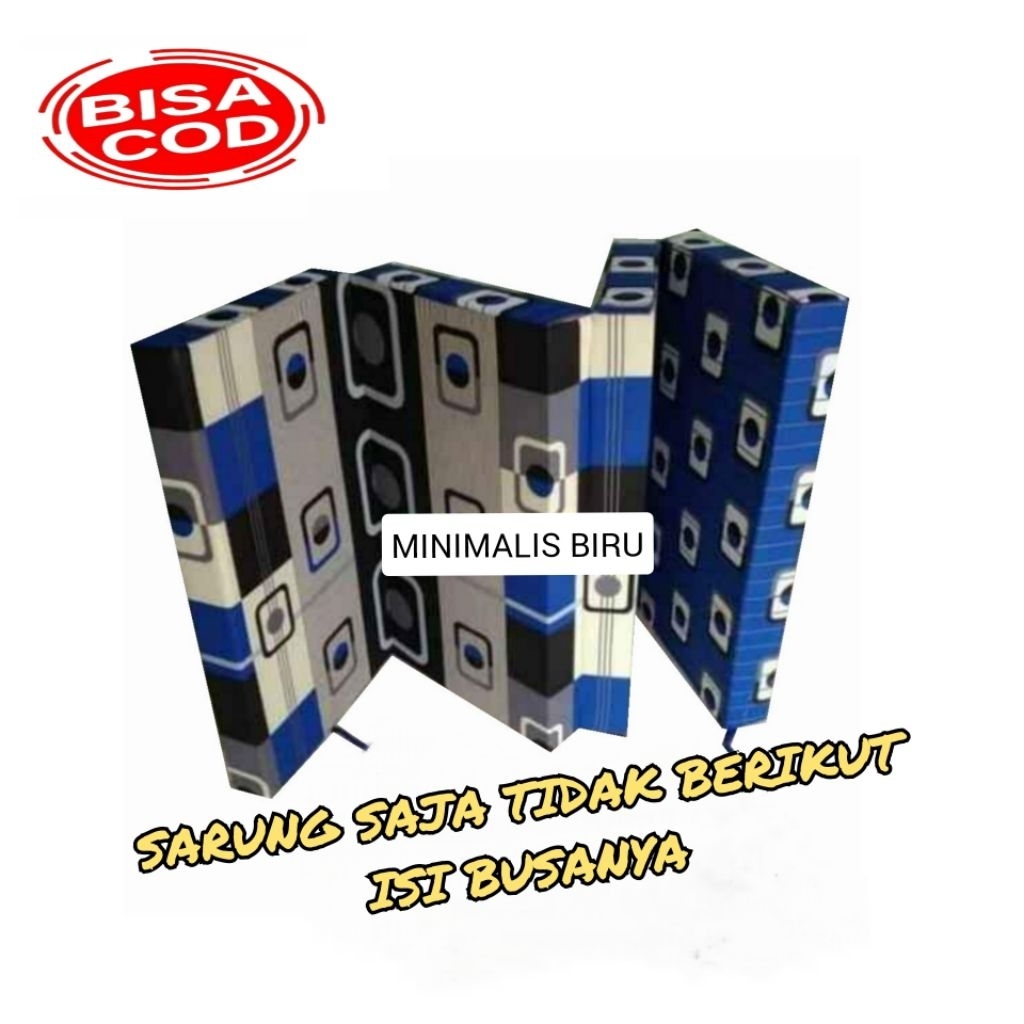 ( HANYA SARUNG ) Sarung Kasur Busa Resleting Lipat 4 Tebal 5 - 10cm - Sprei Resleting Lipat 4 - Urun